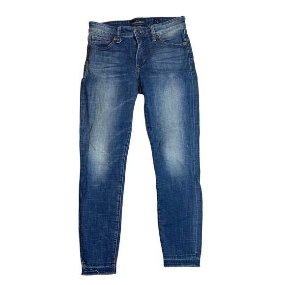 Lucky Brand Denim - Lucky Brand Ava Crop Distressed Denim Skinny Mid-Rise Jeans Women's Sz 2/26